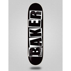 Baker Monopatín Skate Skateboard Deck Brand Logo Black White 8.4