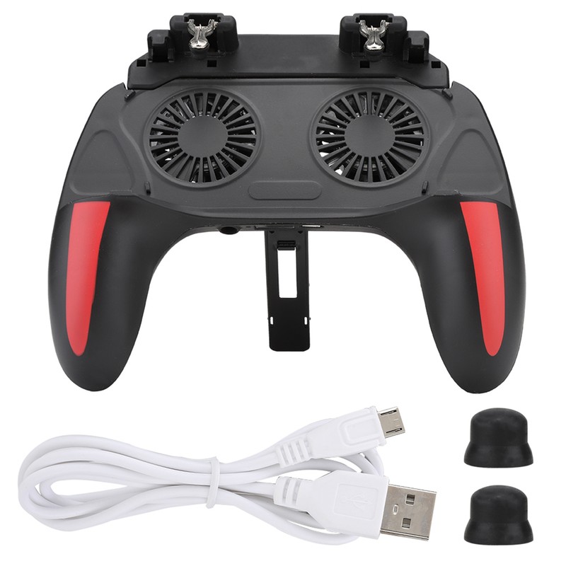 Mobile Phone Game Controller with Dual Cooling Fans Heat Dissipation