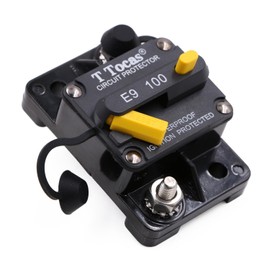 T Tocas Hi- Amp 100A Car Circuit Breaker with Manual Reset DC12V - 48V for Boat Marine Solar Battery System RV Truck Automotive Audio | Waterproof IP67 Switchable
