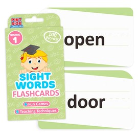 Pint-Size Scholars Sight Words Flashcards para la preparación de Lectura, Elige Entre 5 Niveles de Grado, 100 Palabras Cada (Primer Grado)