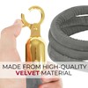 4PCS Silver Velvet Rope – 5FT VIP Set Barrier with