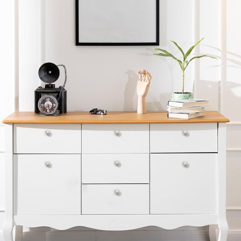 Ravinte Pack of 5 Cabinet Knobs, Brushed Nickel Drawer Knobs,