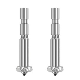 Nssnlur 2Pcs 0.4mm Kobra 3 Max Quick Swap Nozzle, Integrierte Gehärtete Stahle Düse Print Head Extruder Nozzles für Anycubic Kobra 3 Max/Kobra 3 Max Combo 3D Drucker Zubehör