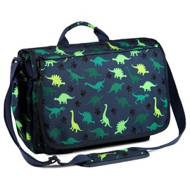 VASCHY Messenger Bag for Kids, Cute 15.6inch Laptop Crossbody School Bag for Boys Teens Dinosaur