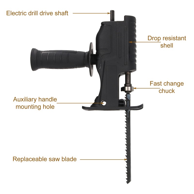 Electric Drill to Reciprocating Saw Adapter Chainsaw Conversion Head Saw