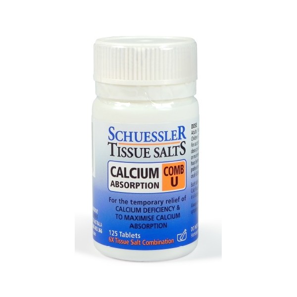 Schuessler Tissue Salts COMB (U) Calcium Absorption Tablets 125