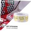 jojofuny Heart Shape Golden Thank You Stickers Roll Creative Baking