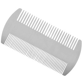 Peakloong Dual Action Stainless Steel Edc Credit Card Size Comb Wallet Comb Pocket Comb Anti-Static Hair Comb Beard Mustache Comb For Man
