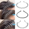 12 Piezas Diademas de Metal Ondulado, Unisex Ondulada Deportes Cabello