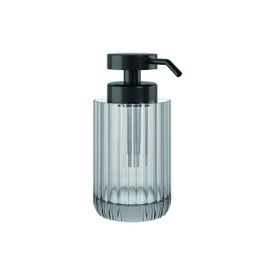 COSMIC Lido Seifenspender für das Badezimmer mit Elegantem und Rundem Design. Spender für Badezimmer und Küche aus Glas. Nachfüllbares Zubehör mit 300 ml in Rauchgrau