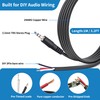 Nadadora 3.5mm Audio Pigtail TRS Male to Bare Wire Stereo