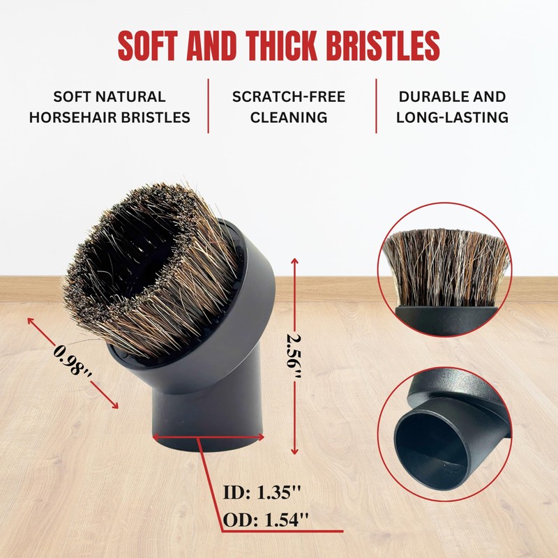 For Miele 2Pack Round Horsehair Dust Brush Vacuum Attachments Accessories
