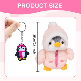 Katyjun Penguin Cuddly Toy, Cute Penguin Stuffed Toy, 25 cm Plush Penguin