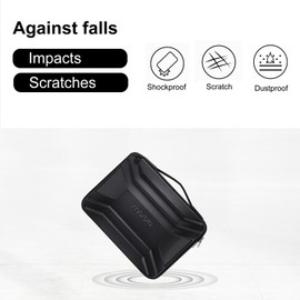 MOSISO 15-15.6 inch Hard Shell Laptop Sleeve Shoulder Bag, Waterproof Shockproof Protective Symmetrical Trapezoid EVA Computer Bag Carrying Case Compatible with MacBook Pro 16, HP, Dell Notebook,Black