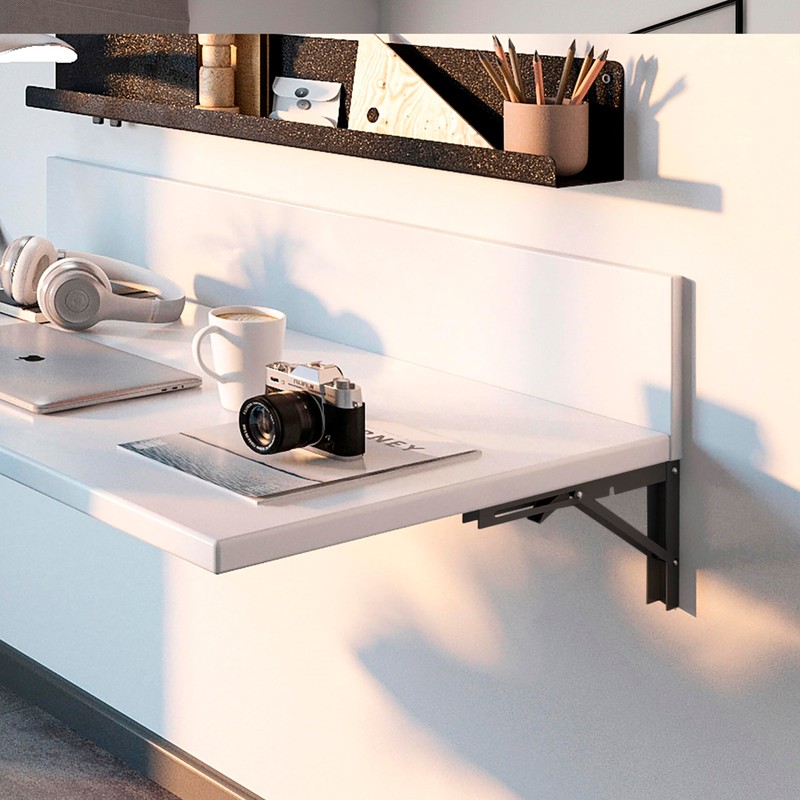 Emuca - 303mm Folding Shelf Brackets Set of 2 Shelf