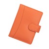 RFID Blocking Soft Orange Leather Credit Card Holder Wallet Popper