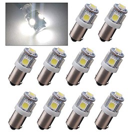 10 x BA9S 5050 5-SMD Interior White LED light bulbs 53 57 182 257 1895 6253 64111 64113 GP Lights USA