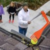 Zalizr Small Gutter Rake, Portable Gutter Cleaning Tool for Leaves