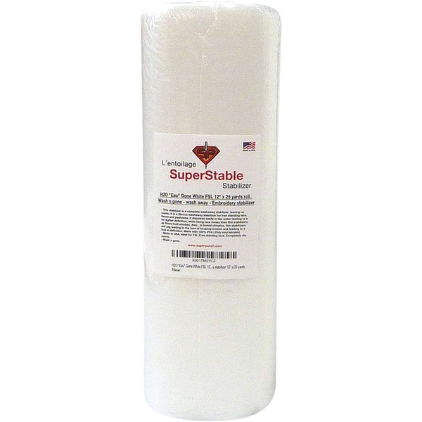 H2O"Eau" Gone White FSL 12 inch x 25 Yard Roll.