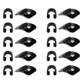 HOUSON 10 Pieces C-Clip Cable Guide, Aluminum C Buckle Bicycle Frame C Buckle for MTB Road Mountain Bike