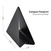 xympo Self-Adjusting Napkin Holder – Compact Black Metal Dispenser for