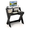 Tangkula 2-Tier Computer Desk with Storage Drawer, Small Writing Desk