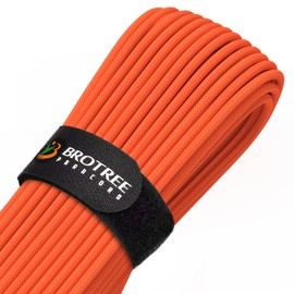 Brotree Paracord 9 Cores, 0.2 inch (4 mm), 30 m (30 m), Reflective Guy Rope, Load Capacity 617.6 lbs (280 kg), Tent Rope, Camping, Survival, Outdoors, Fixing, Velcro Included