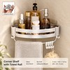 Aluminum Shower Caddy for Bathroom Storage – No-Drill Wall-Mounted Organizer