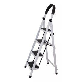 Kingshouse Escalera De Acero Tubular Tipo Tijera Plegable Con 4 Escalones Antideslizantes Altura Total De 132 Cm Khep4 Kingshouse