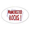 CafePress Manchester Rocks Oval Sticker Oval Car Bumper Sticker