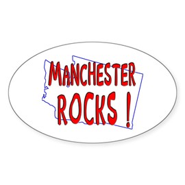 CafePress Manchester Rocks Oval Sticker Oval Car Bumper Sticker