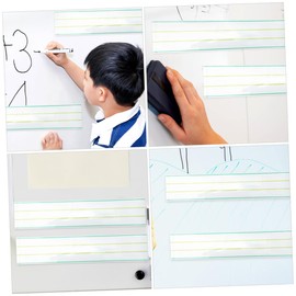 Gadpiparty 2Pcs Magnetic Dry Erase Sentence Strips Lined Teaching Cards Reusable Whiteboard for Classroom Portable Magnetic Handwriting Tool Easy to Attach and Erase