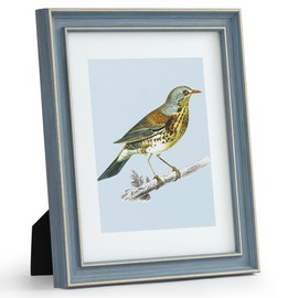 Afuly 8x10 Photo Frame 10x8 Vintage Picture Frames Navy Blue Wall Picture Frame for Desk or Wall Mountable Home Display Christmas Wedding Birthday Gift for Parents Women Mom Grandma Family