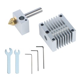 FYSETC 3D Printer Accessories for Tina 2S Replacement: Clone Hot End Assemble Kit Include Heating Element Thermistor Heatsink Nozzle 0.4 Throat Directly Drop in Original