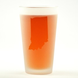 Indiana State Engraved Pint Glass