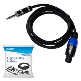 HQRP 6ft Speakon to 1/4-inch (6.35mm) TS Cable Compatible with Markbass Little Mark 250 / R500 Bass Amp Head ; MUSYSIC MU-8000 / SYS-2000 / SYS-4500 ; Peavey PV900 Power Amplifier Amp