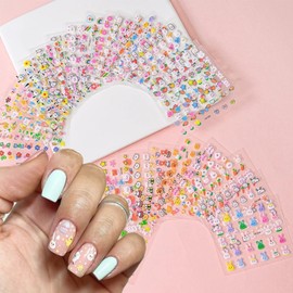30 Sheets Easter Nail Art Stickers Bunny Nail Decals 3D Self-Adhesive Cute Bunny Rabbit Egg Chicken Cartoons Nail Stickers Lovely Design Manicure DIY for Women Girls Acrylic Nail Art Accessories