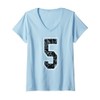 Womens Black and White Number 5 Jersey Player Uniform #5