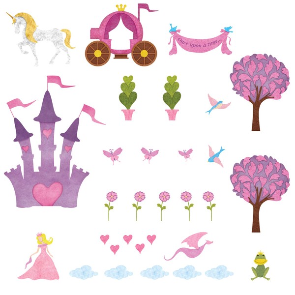 My Wonderful Walls Princess Wall Decals – Repositionable & Removable (Blonde) Princess Theme Wall Stickers