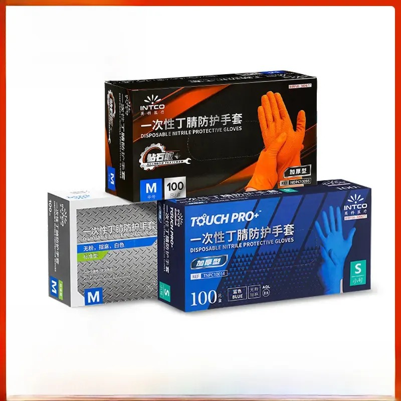 Guantes De Nitrilo Negros Gruesos K88 Caja 100 Piezas Talla