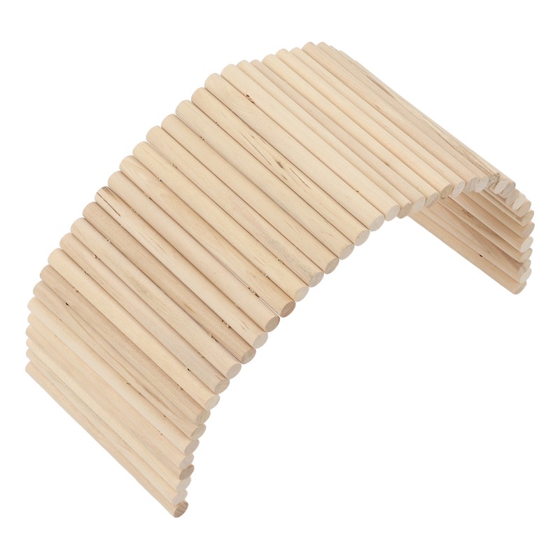 Pet Hideout Bridge Wooden Safe Bendable Small Pet Climbing Tunnel