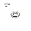 sourcing map Hex Nuts, 8#-32 Coarse Thread Hexagon Nut, Stainless