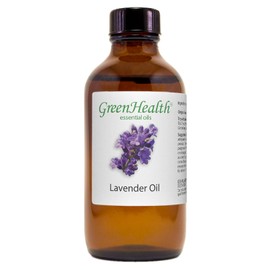 Lavender – 4 fl oz (118 ml) Glass Bottle w/Cap – 100% Pure Essential Oil – GreenHealth