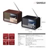 Sansui Bluetooth Speaker with AM/FM Radio, Black