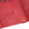 Conte Massimo Man Woman Keyring Genuine Leather, Red with bag