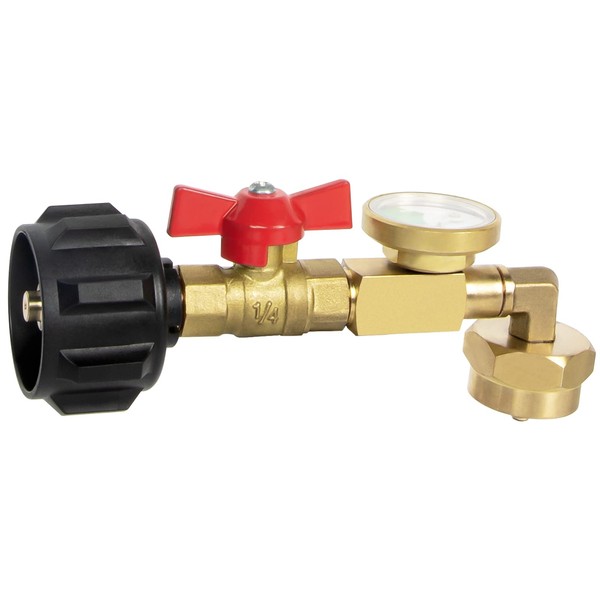 GASPRO Upgraded QCC1 Propane Refill Adapter With Tank Gauge, 20lb