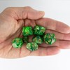 Green Pearl RPG Dice - Full Polyhedral Set - 'Moss'