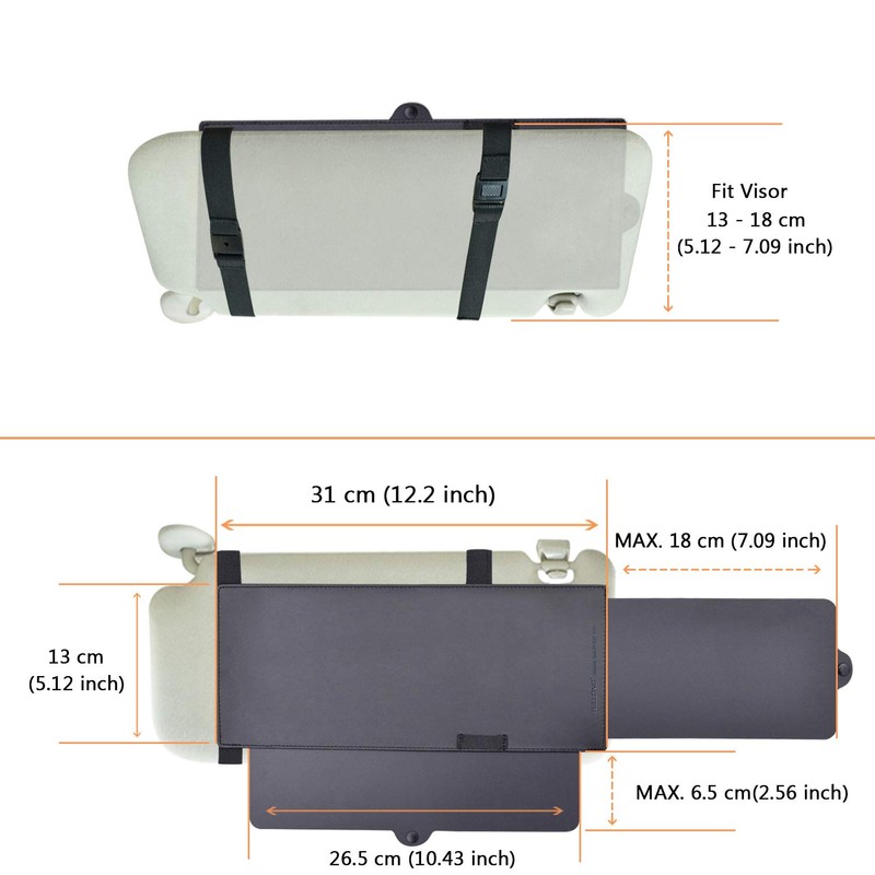 Car Visor Extender, FULLONG Car Sunshade, Windshield and Side Window