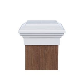 8x8 White Flat Post Cap Most Common fits (7.5"x7.5") Pressure Treated Post. Newel Newport Top for Outdoor Fences, Mailboxes & Decks, by Atlanta Post Caps. Also Available in Actual 8"x8"