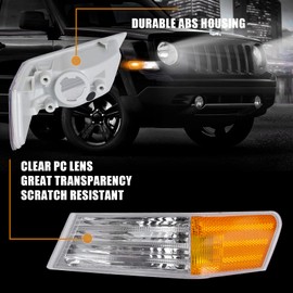 Nifeida - Lámpara de repuesto para Jeep Patriot 2007 2008 2009 2010 2011 2013 2014 2015 2016 delantero izquierdo lado del conductor luz de estacionamiento